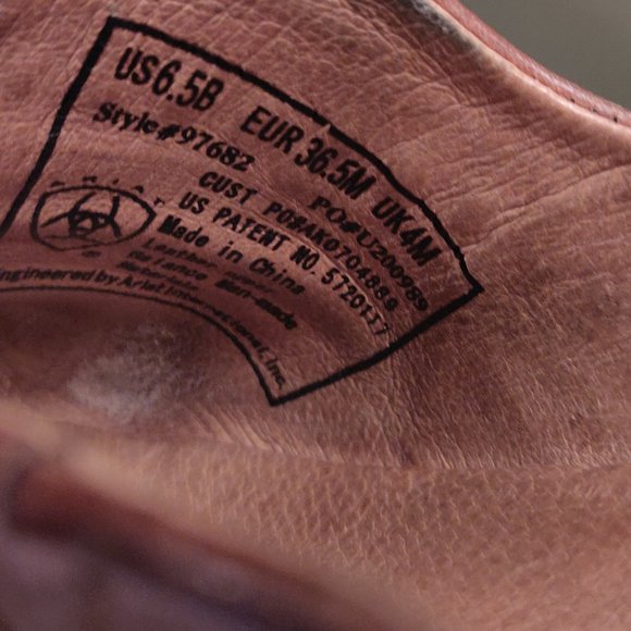 Ariat Juliette Brown Leather Mules with Whipstitch SIZE 6.5 B - Picture 10 of 10